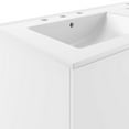 thumbnail image 6 of Double Sink Vanity Cabinet, White, Ceramic, Melamine, Modern Contemporary, Hotel Bedroom Bathroom Master Suite Guest, 6 of 9