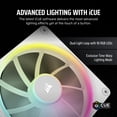 thumbnail image 3 of Ventilador Corsair iCUE LINK LX140 RGB 140 mm PWM, paquete doble, blanco, 3 of 7