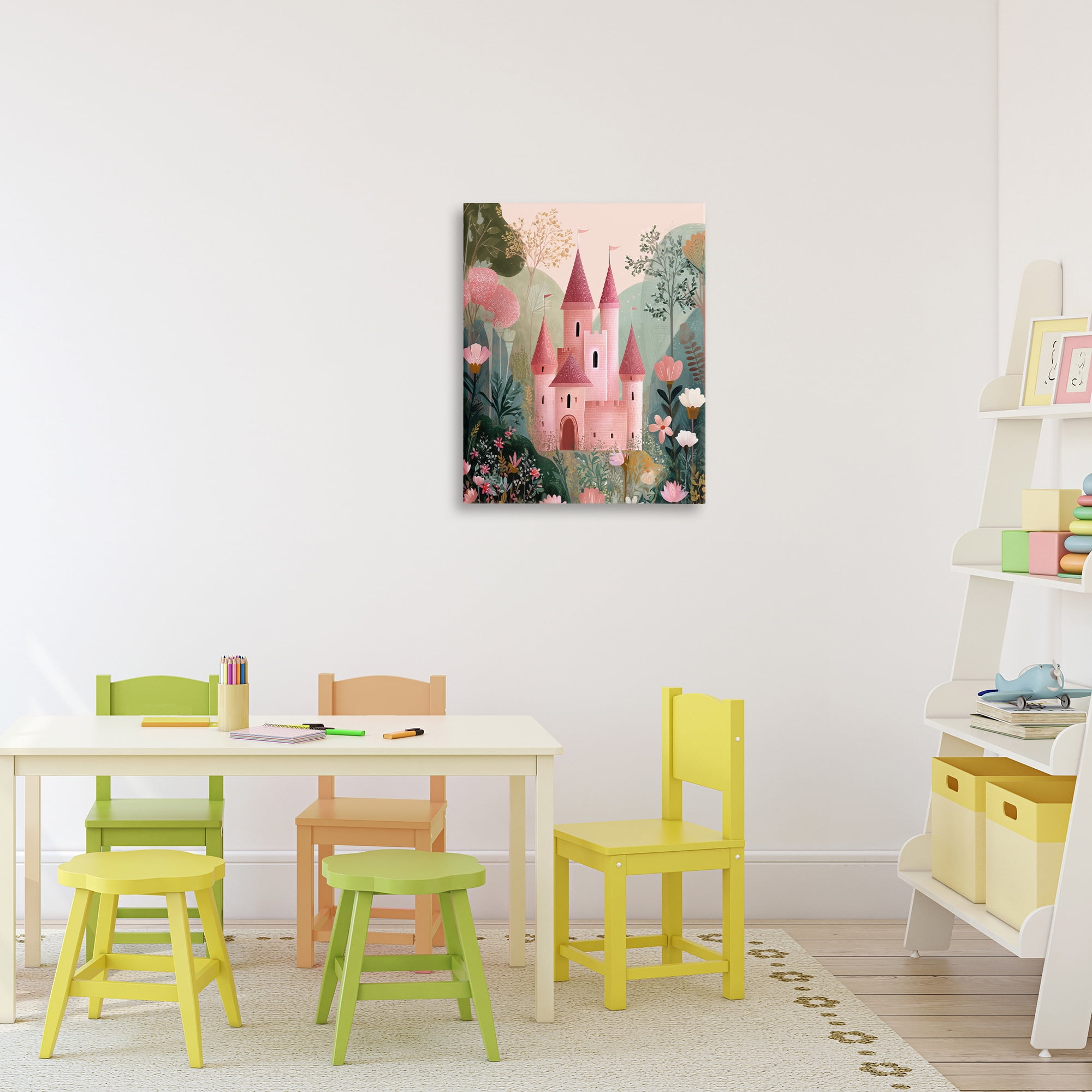 Stupell Industries Castle For A Princess Canvas Wall Art, design by Christine Simpson Art