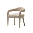 thumbnail image 6 of Manhattan Comfort Aspen Dining Armchair with Solid Wood Frame in Gold Dust, 6 of 11