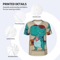 thumbnail image 3 of KLL Cool Dino Playing Skateboard for Men's Baseball Shirts,Short Sleeve Casual Shirts Button Down Shirt for Men Beach Summer Wedding Shirt-Large, 3 of 7