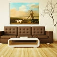 thumbnail image 3 of George Stubbs Paintings Sporting Art Print Sir John Nelthorpe, 6Th Baronet Out Shooting With His Dogs Canvas Art Framed Wall Art, 3 of 7