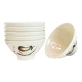 thumbnail image 2 of Pack Of 6 Melamine Eggplant Zen Swirl Ridged Appetizer Soup Dessert Rice Bowls, 2 of 7
