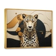 thumbnail image 2 of Designart "Leopard gracefulness Geometric" Animals Floater Framed Canvas Art Print, 2 of 7