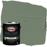Glidden One Coat Interior Paint + Primer Lottery Winnings / Green, Flat, 1 Gallon