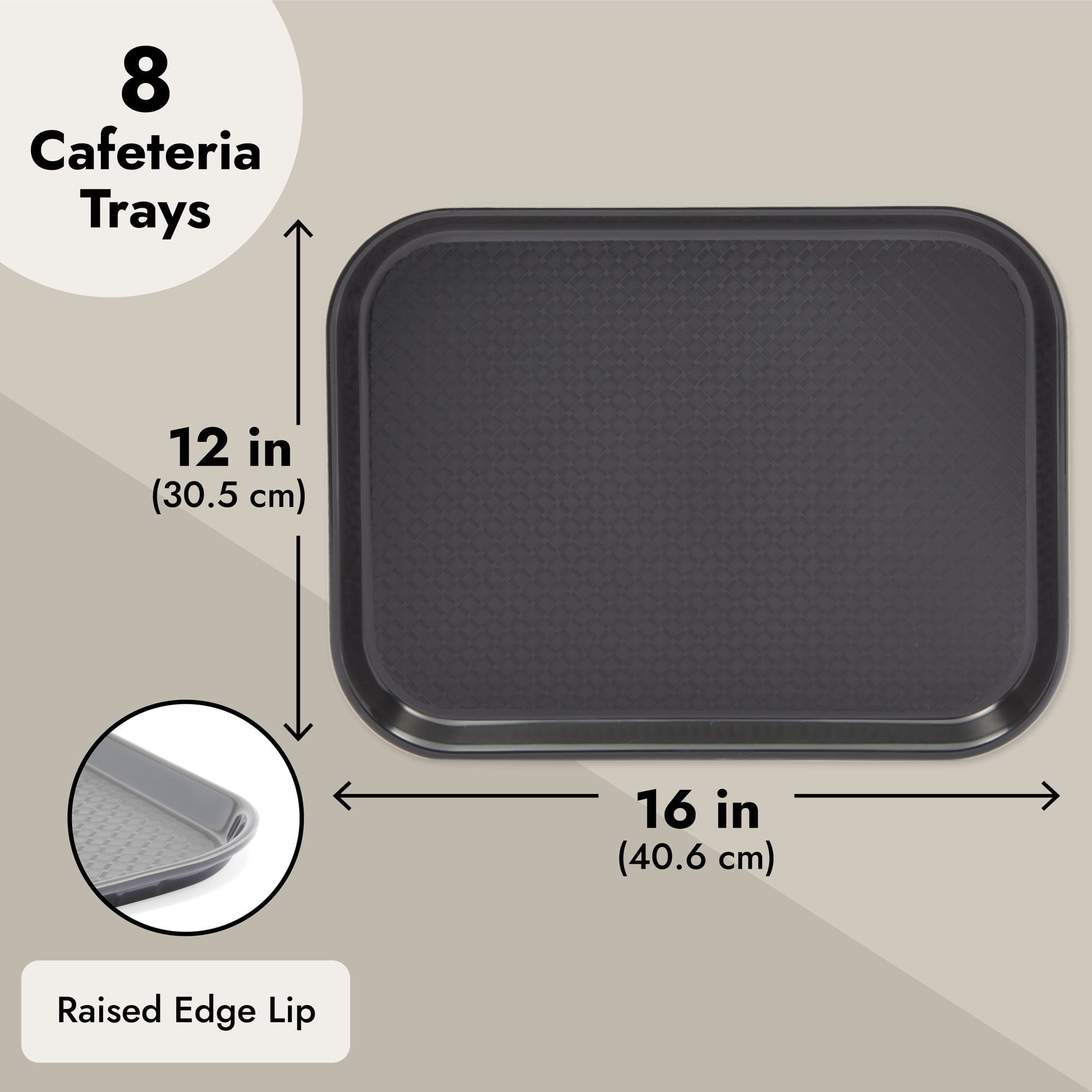 Cafeteria Tray 15 x 20, Black (12 per case) - L45