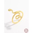 thumbnail image 3 of 1pc Elegant & Creative & Wild & Natural & Unique & Personalized 925 Silver Snake Animal Design Ring With Artificial Zirconia, Adjustable Size, For Wom, 3 of 4