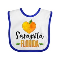 Inktastic Sarasota Florida Orange in Heart Boys or Girls Baby Bib