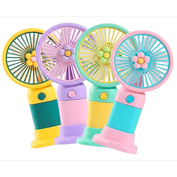 Voglyf Mini Handheld Fans, Cute Portable Pocket Personal Fan For Women Teens Girls Travel Trips, Lightweight Compact Fan Set For Outdoor Party Favors Holiday Gifts & Giveaways(1PCS,Green)
