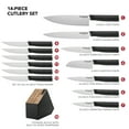 thumbnail image 6 of KitchenAid Classic 14-Piece Slim Knife Block Set with Sharpener, High-Carbon Steel, Black, 6 of 9