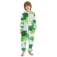 thumbnail image 2 of Vzayyk 4T-14Y Size Aviliable Cozy One-Piece Footless Sleeper Pajama Watercolor Green, 2 of 8