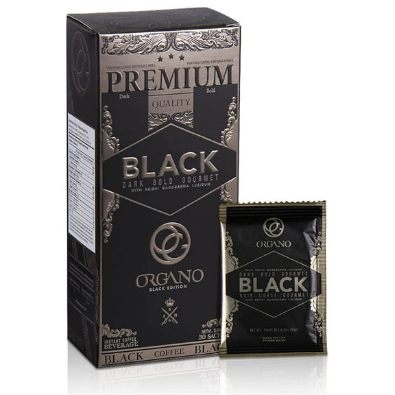 ORGANO Gourmet Black Ganoderma Coffee (1 Box of 30 Sachets)