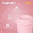 thumbnail image 2 of Vaso para café con Tapa | Vaso Cafetero de plástico de 16 Oz. | Vaso reusable tipo termo para café, té y agua | Libre de BPA | Paquete de 50 vasos color RosaPastel, 2 of 5