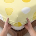 thumbnail image 3 of Full Size Fitted Sheet Set - Bohemia Polka Dots 3 Piece Bedding Sets 16" Deep Pocket Fitted Sheet with 2 Pillowcases, Modern Minimalist Art Yellow Brushed Microfiber Hotel Luxury Bed Sheets, 3 of 9