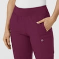 thumbnail image 5 of Wink W123 Women's Comfort Waist Cargo Jogger Scrub Pant, Wine, M Womens, 5 of 6