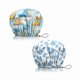 thumbnail image 1 of wonima11 2 PCS Shower Cap Reusable Waterproof Adjustable Double Layer Elastic Dry Hair Bathing Caps Aesthetic Cute for Women Girls-Dinosaur Blue, 1 of 1