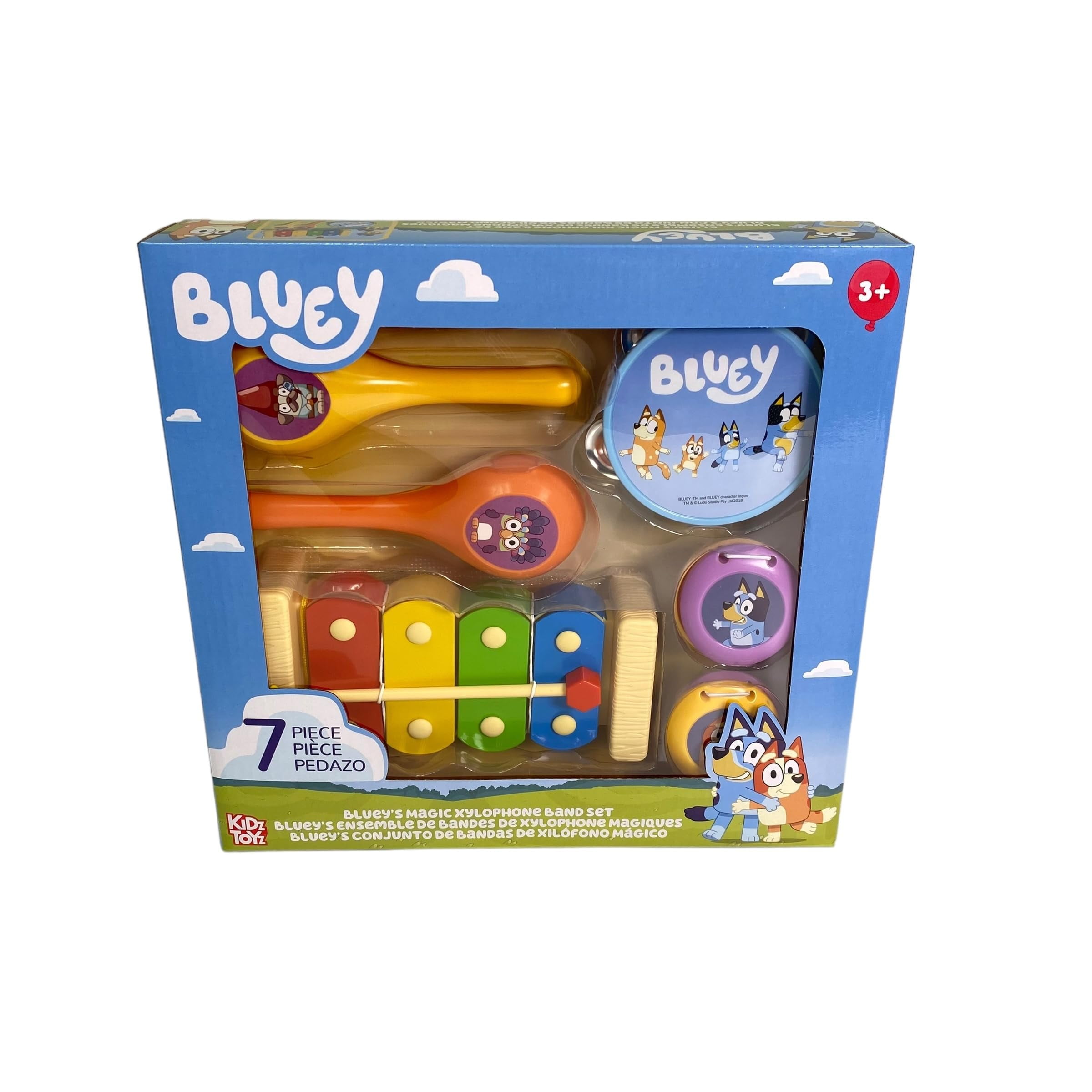 Set de bandas Bluey's Magic xilófono con 7 instrumentos para niños a ...