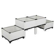 GoDecor 17 in.x 16 in. Plastic Raised Garden(Set of 4)