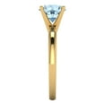 thumbnail image 3 of 1.5 ct Round Cut Simulated Blue Diamond Solitaire 14K Yellow Gold Womens Engagement Ring, 3 of 5