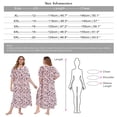 thumbnail image 5 of Women's Plus Size Floral Nightgown Long House Dress Short Sleeve Lace Sleepwear Casual Loose Nightdress, Leopard 3XL, 5 of 9