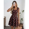 thumbnail image 3 of Women Casual Striped Tie Front Camisole Dress Sun Dress Summer Vacation Flowy Mini Dress Streetwear, 3 of 10