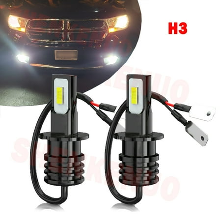 

H3 LED Light Bulbs for Dodge Grand Caravan 1993 1994 1995 1996 1997 1998 1999 2000 Fog Lights 2pcs