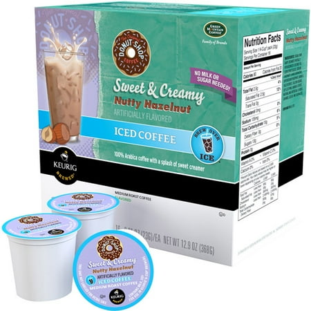 Keurig K Cups Donut Shop Sweet Creamy Nutty Hazelnut Iced Coffee 16 Count Keurig K Cups Donut Shop Sweet Creamy Nutty Hazelnut Iced Coffee 16 Count