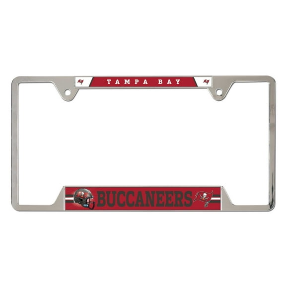 WinCraft  Tampa Bay Buccaneers Chrome Plated Metal License Plate Frame