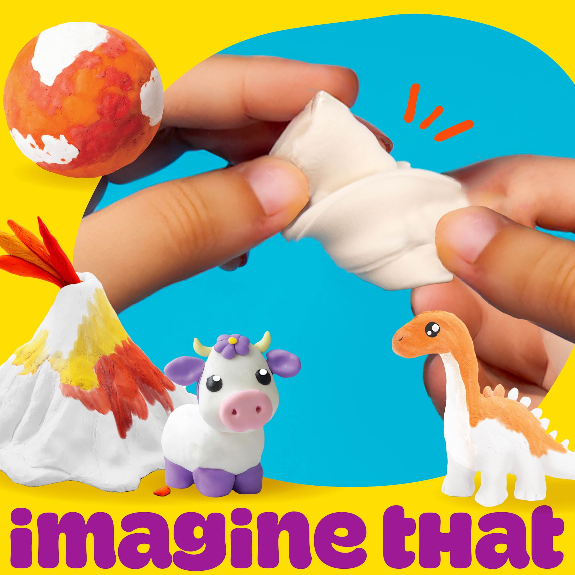 Play-Doh Brand Air-Dry Clay, 5 oz. White Clay Bag