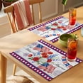 thumbnail image 4 of Independence Day Placemats Set of 6, Red Blue USA Flag Floral Fireworks Wood Grain Non-Slip Place Mats Washable Table Mats for Kitchen Dining Table Decorations Indoor/Outdoor, 4 of 9