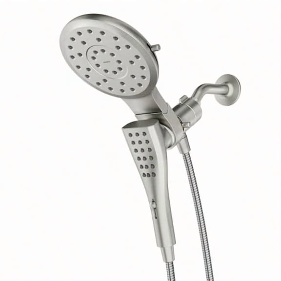 Moen Verso Round Rain Shower Head and Detachable Handshower Combination with Magnetix Docking System and 60-inch Metal Hose 220C2