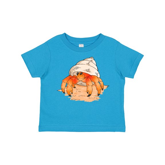 Inktastic Cute Hermit Crab on Beach Boys or Girls Toddler T-Shirt