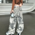 thumbnail image 6 of ZACPNCV Baggy Jeans for Girls Star Patchwork Denim Pants High Waisted Wide Leg Trousers Streetwear Gray 10-12 Years, 6 of 8