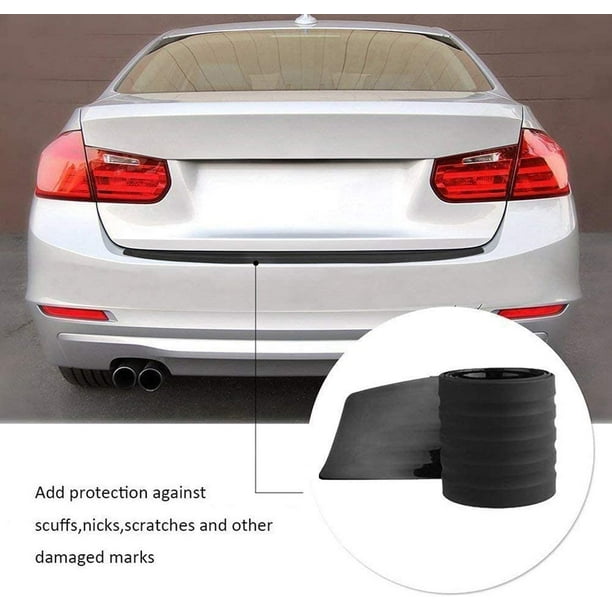 Protecteur de protection de pare-chocs arrière de voiture bande de  Protection en caoutchouc de coffre arrière de voiture protections d'entrée  de porte de coffre résistantes aux rayures 
