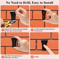 thumbnail image 3 of Gancho de clip de ladrillo de metal Percha de ladrillo de pared negra sin perforar con 2 ganchos, 3 of 5