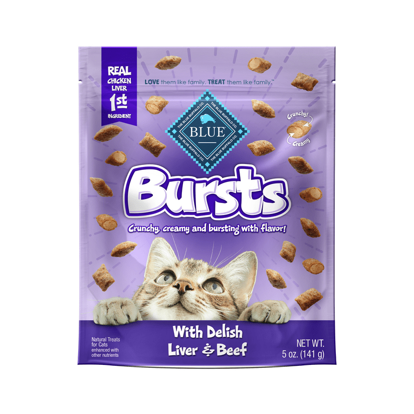 Blue Buffalo Bursts Crunchy Cat Treats Chicken 5 Oz Bag Walmart Com