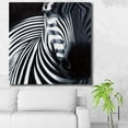 thumbnail image 3 of wall26 Canvas Wall Art Black and White Zebra Pictures Home Wall Decorations for Bedroom Living Room Paintings Canvas Prints Framed - 24x24 inches, 3 of 4