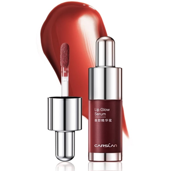 CARSLAN Suero Hidratante Brillo Labial Hidratante Brillo Labial Brillante Cuidado de Labios Teñidos con Vitamina E Crithmum Maritimum Aceite Esencial G107
