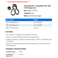 thumbnail image 2 of Timing Belt Kit - Compatible with 1988 - 1995 Honda Civic 1989 1990 1991 1992 1993 1994, 2 of 2