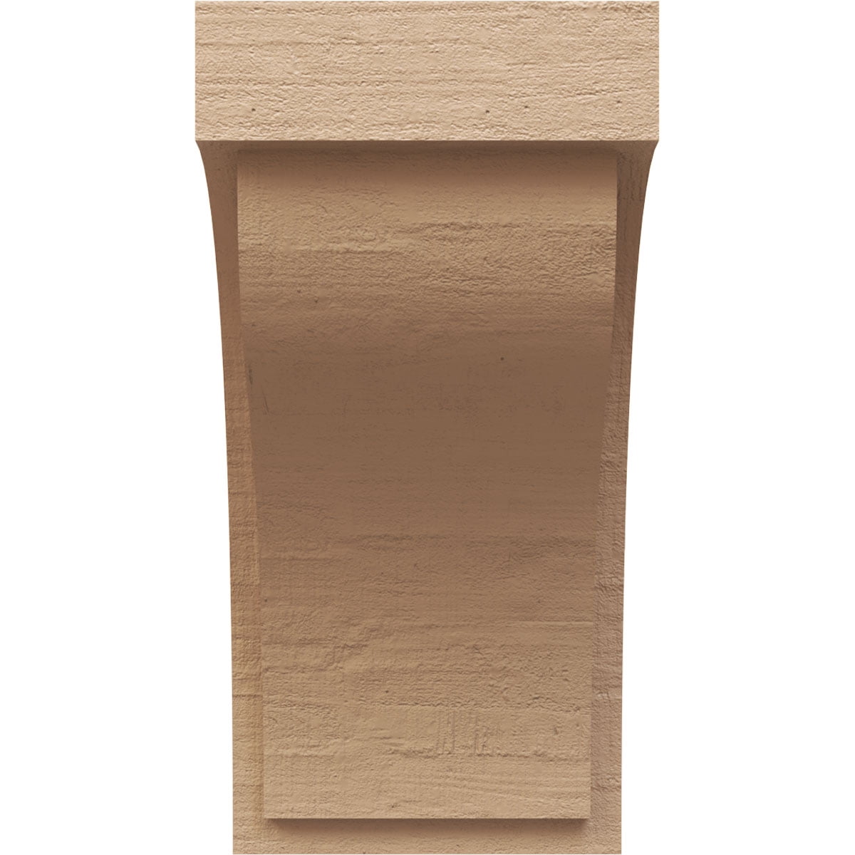12"W x 12"D x 24"H Wide Helena Rough Cedar Woodgrain TimberThane Corbel, Primed Tan