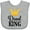 AC-Heather Grey, variant on Inktastic Drool King Baby Boy Funny Boys Baby Bib