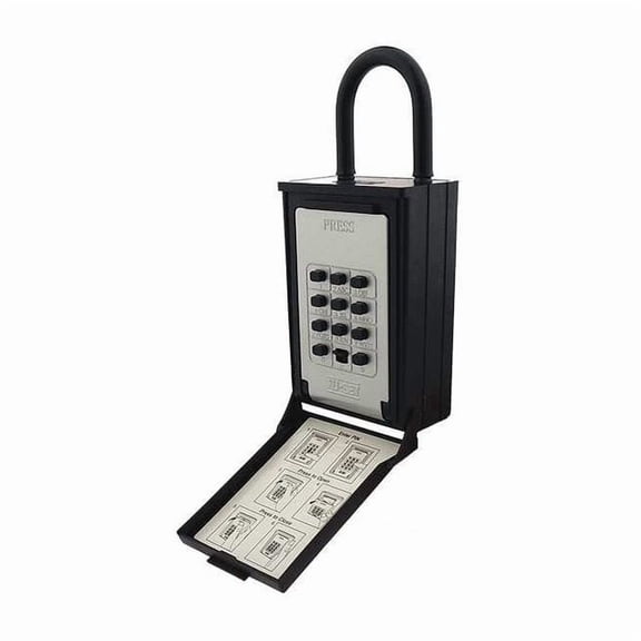 Nu-Set Key/Card Storage Hanging Shackle Push Button Lock Box 2080-3