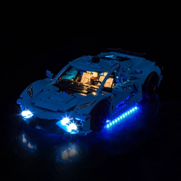 ‌LED Light Compatible with Legos 42217 Building Set, LED Light Kit for Legos 42217 Blue F1 racing car Building Toy, Only Decoration Lights, No Building Model Kit