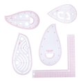 thumbnail image 1 of FAGINEY Vêtements Conçus Règle de Courbe, Règle, 5pcs Règle de Courbe Ensemble Multifonction Intégréà l'Échelle Lvêtement en Forme Conçu Mesurant, 1 of 8