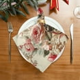 thumbnail image 2 of Satin Native Fab Cotton Dinner Napkin Classic Rose Garden Fabric Reusable, 2 of 8