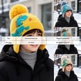 thumbnail image 4 of mgoYE Kids Boys Girls Dinosaur Winter Knit Hat Baby Toddler Thick Earflap Hood Caps, 4 of 6