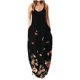 thumbnail image 1 of ICHUANYI Clearance Women's Summer Comfortable Fashion Casual Sleeveless V-Neck Printed Slim Dress(Black, M) ICHUANYI WER2023081010847, 1 of 4