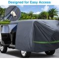 thumbnail image 3 of 6 Layers Covers Compatible for Jeep 2 Doors 1987-2020 Customer Fit Waterproof All Cotton Inside with Windproof Strap & Driver Door Zipper, 3 of 7
