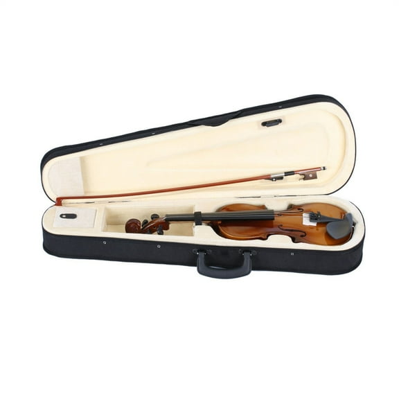 3/4 Beginners Violin for Kids & Adults, Student Violins Kit w/Case, Rosin, 2 Bows, Tuner