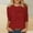 Red, variant on mihongmao Plus Size Valentine Shirts for Women Valentine's Printed Crew Neck 3/4 Sleeve T-shirt Loose Purple L